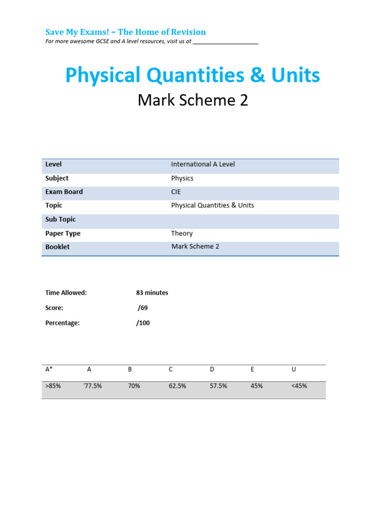 1.2 Physical Qualtities-Cie Ial Physics-Ms Theory | PDF | Density ...