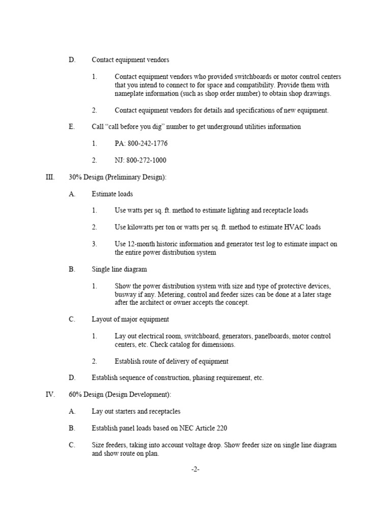 Electrical Design and Vendor Coordination Guide | PDF
