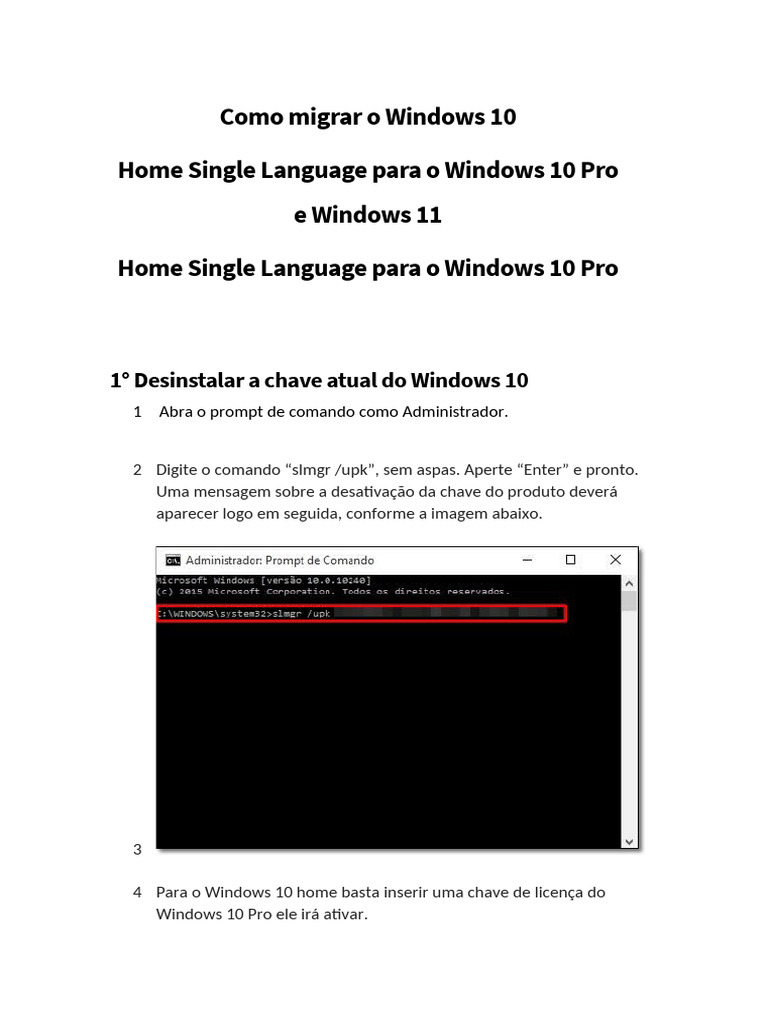 Migrando para Windows 10 Pro e 11 | PDF