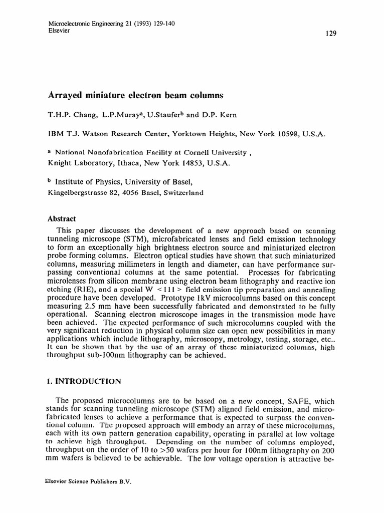 Chang 1993 | PDF | Photolithography | Angular Resolution