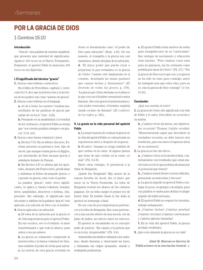 Por La Gracia de Dios | PDF | Pablo el apóstol | Gracia divina