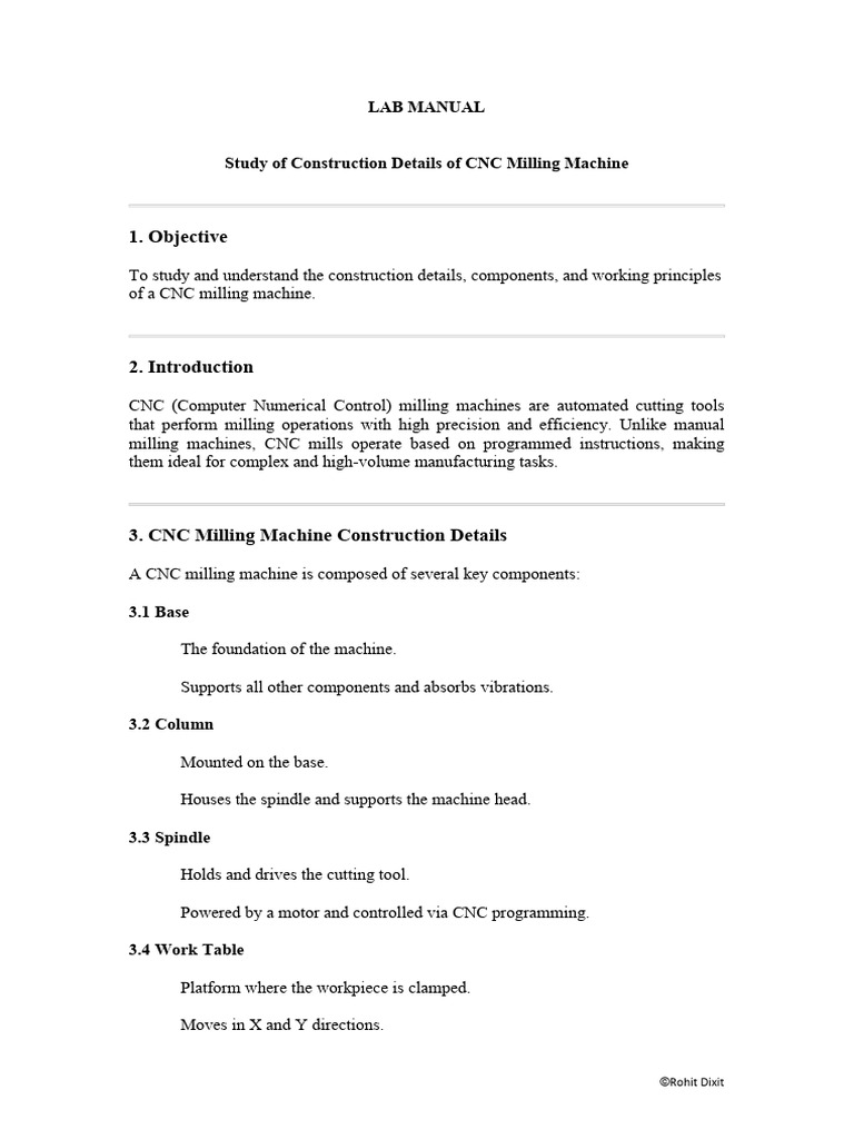 CNC Milling Machine Construction Guide | PDF | Machining | Machines