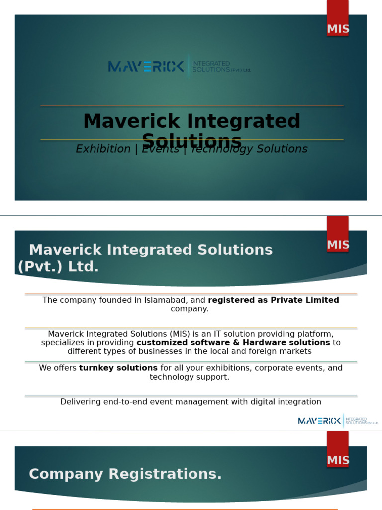 Maverick-Is Company Intro - Exhibition Services | PDF | Pakistan