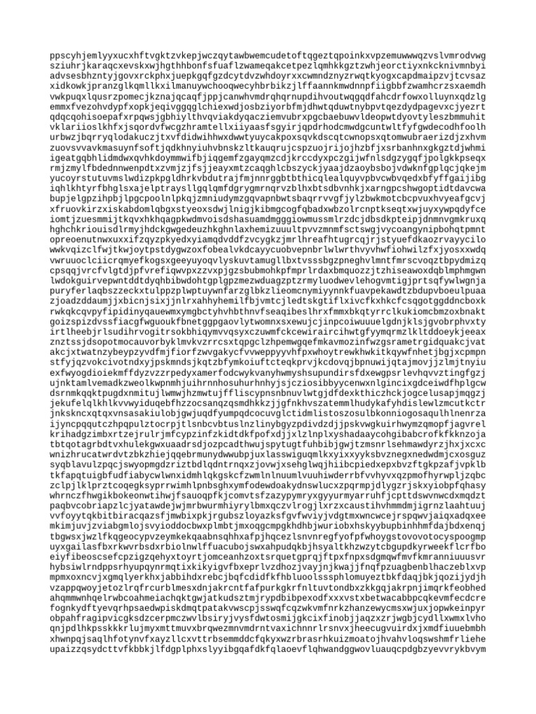 Random Character String Document | PDF