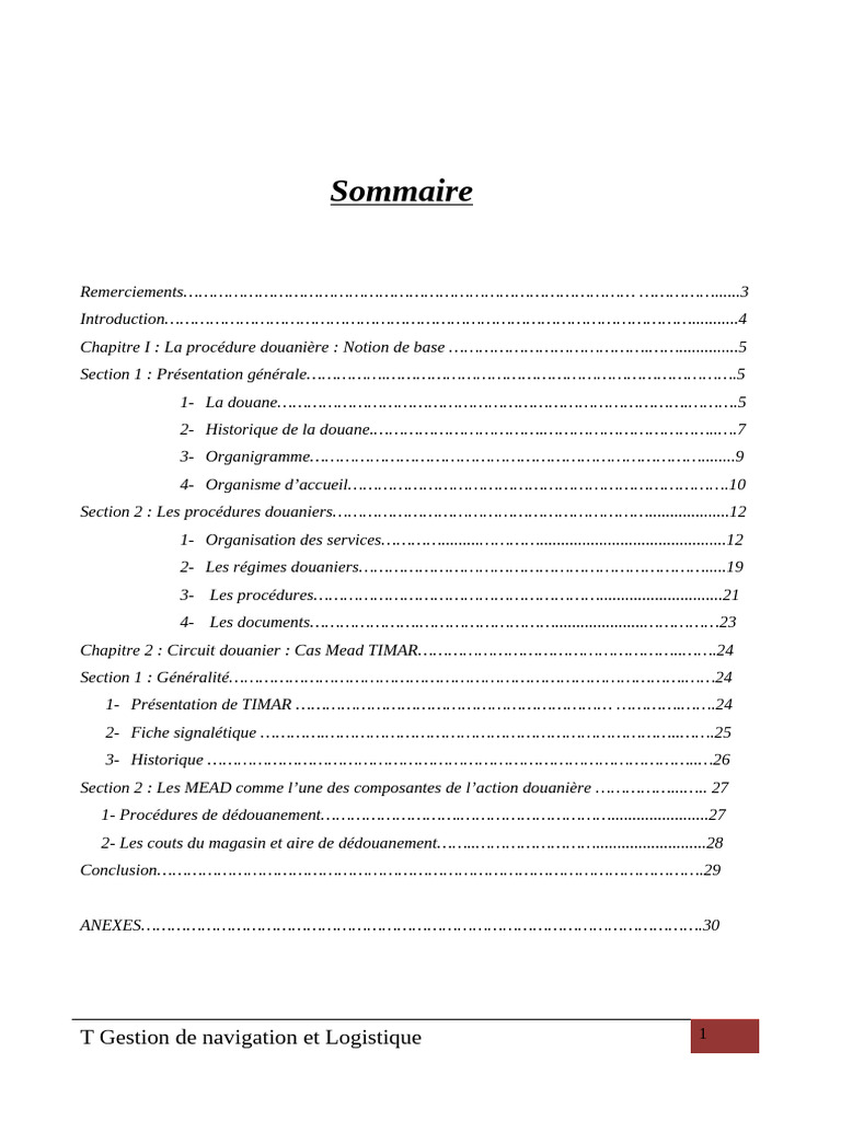 Procédures et enjeux de la douane au Maroc | PDF | Maroc | Audit