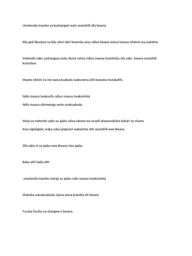 Umetenda Mamb | PDF