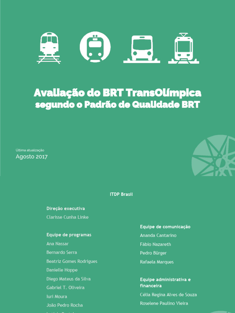 Avaliação do BRT TransOlímpica | PDF | Transporte | Transporte terrestre