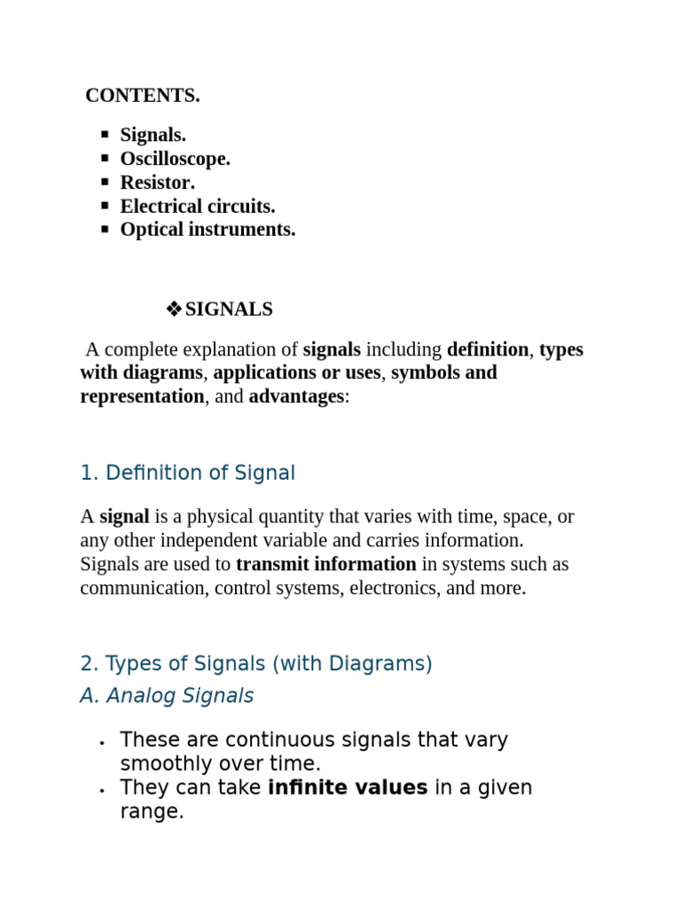 Understanding Signals and Circuits | PDF | Resistor | Series And ...