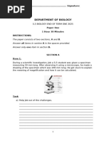Uneb s4 Uce 2025 Biology Paper 1 With Answers | PDF | Leaf | Plant Stem