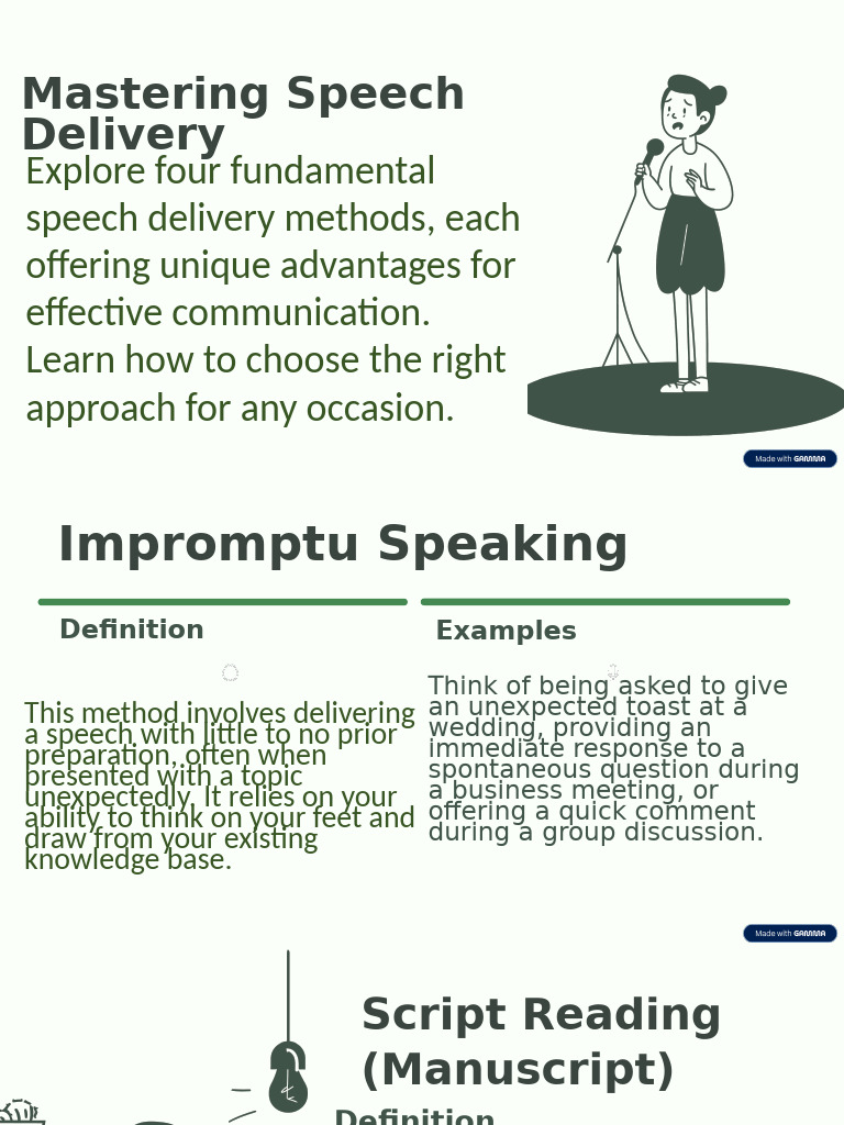 Mastering Speech Delivery | PDF