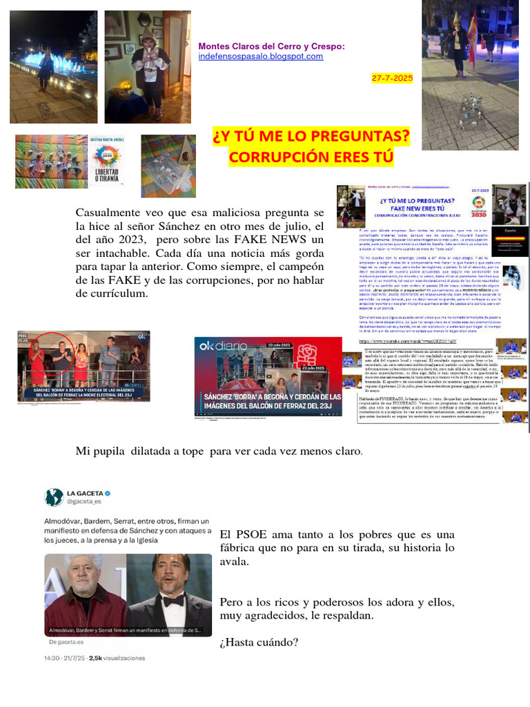 ¿Y Tú Me Lo Preguntas¿ Corrupción Eres Tú Com - Con.julio 2025 | PDF