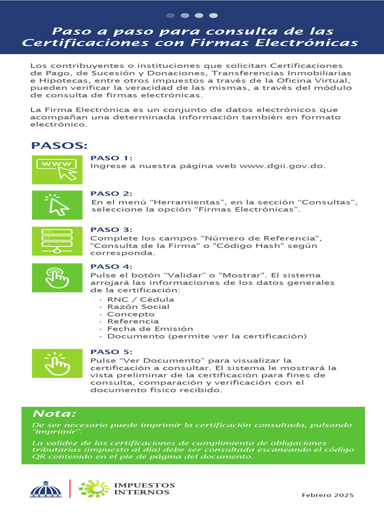 Consulta de Certificaciones con Firmas Electrónicas | PDF