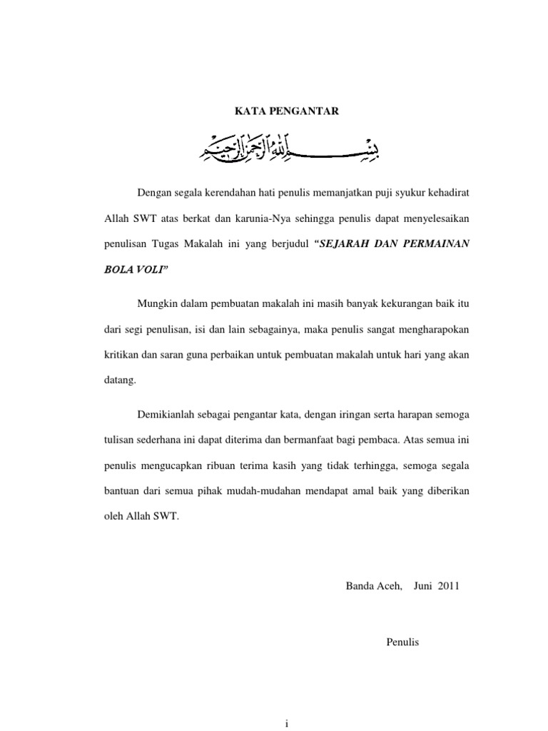 Contoh Kata Pengantar Makalah Olahraga Sepak Bola