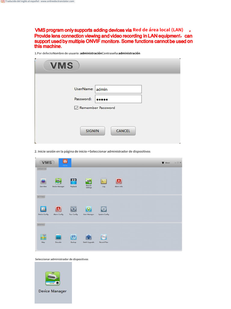 9. VMS -PC terminal operation manual.en.es | PDF | Alarma de seguridad