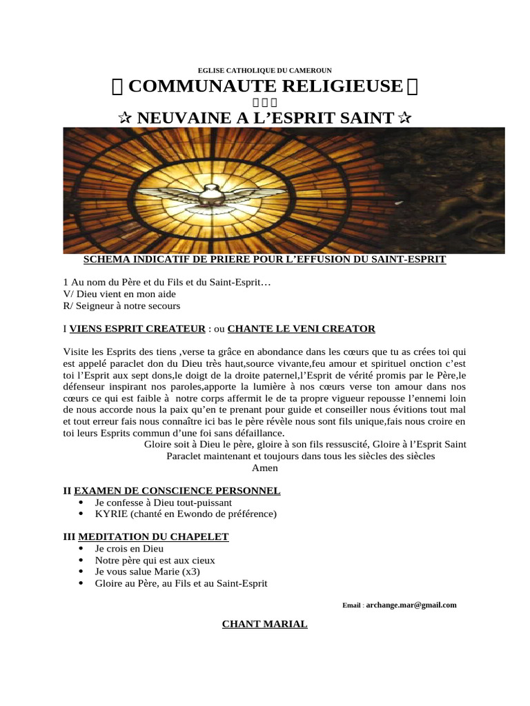 Neuvaine à l'Esprit Saint 2025 | PDF | Saint-Esprit | Dieu