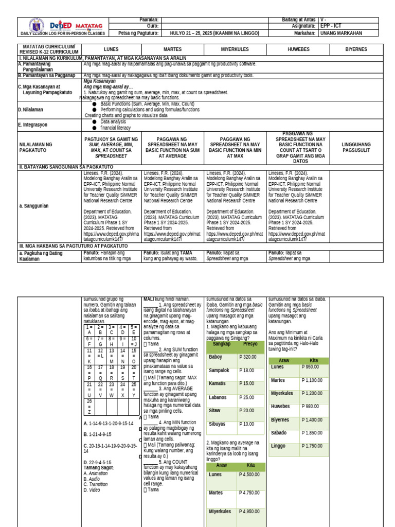 q1 Epp-Ict DLL Week 6 | PDF