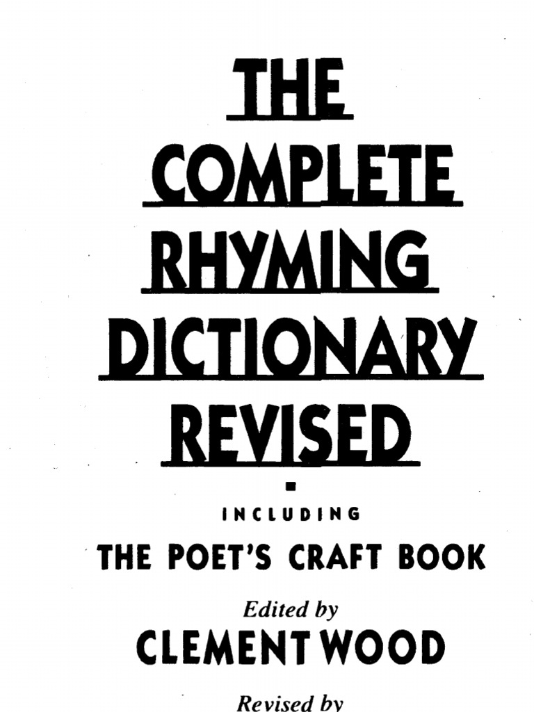 The Complete Rhyming Dictionary PDF Metre (Poetry) Poetry pic