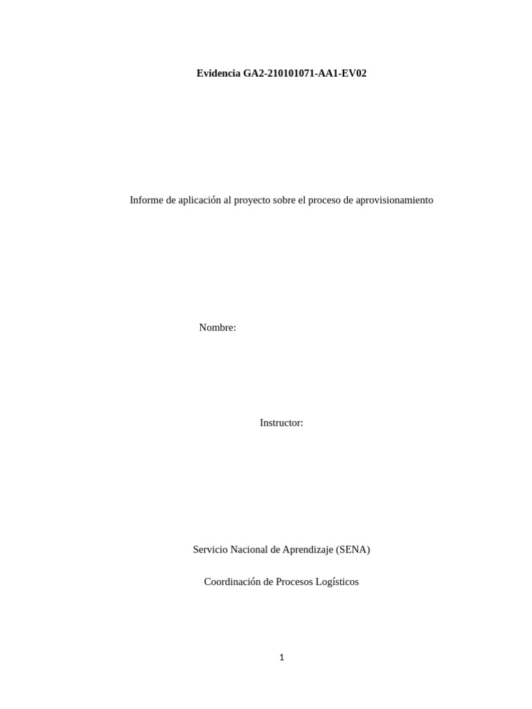 Proceso de Aprovisionamiento Eficiente | PDF | Obtención | Calidad ...