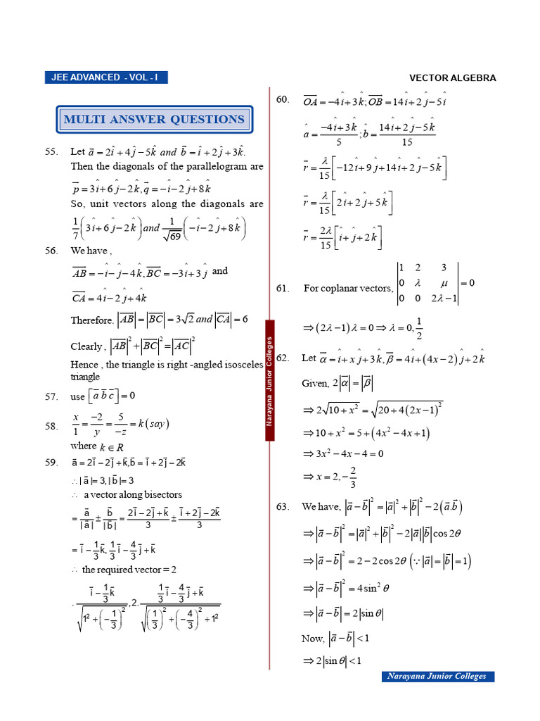 Xii - Maths - Chapter 9 - Vector Algebra Part-2 - Level-5 (11.03.2015 ...