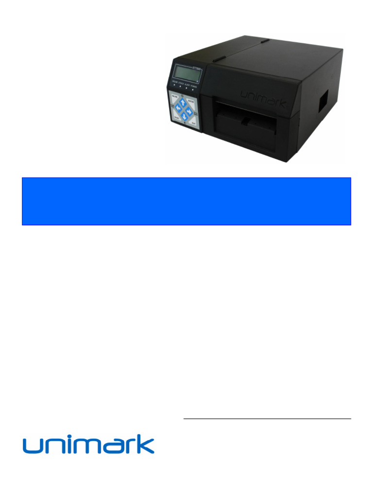 Unimark ET7000 Multi-Purpose Printer | PDF | Printer (Computing) | Barcode