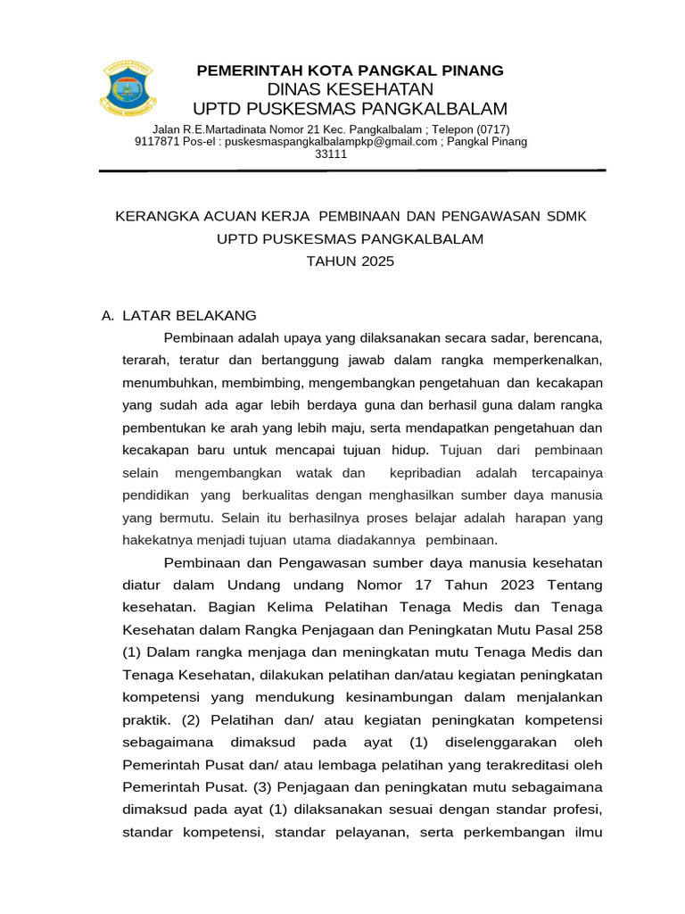 Pembinaan dan Pengawasan SDMK 2025 | PDF