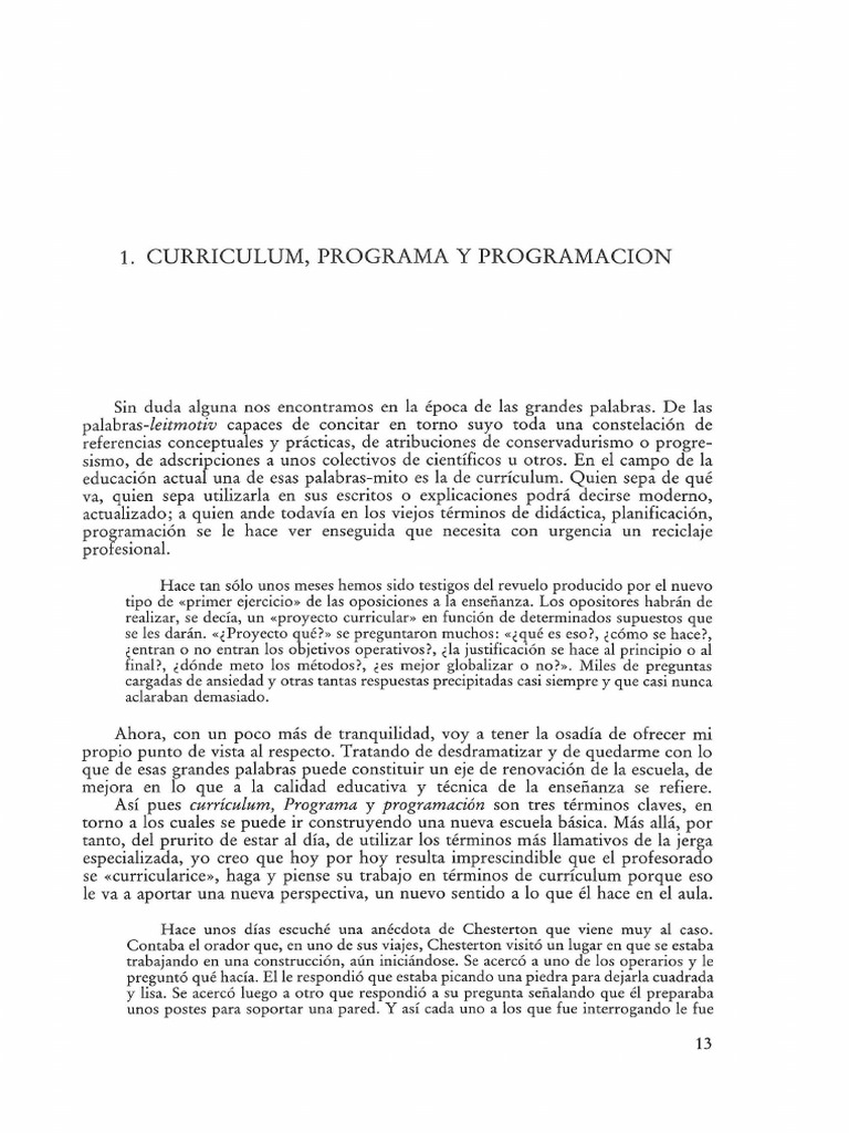 Diseno y Desarrollo Curricular Zabalza PDF 35 48 | PDF | Plan de ...