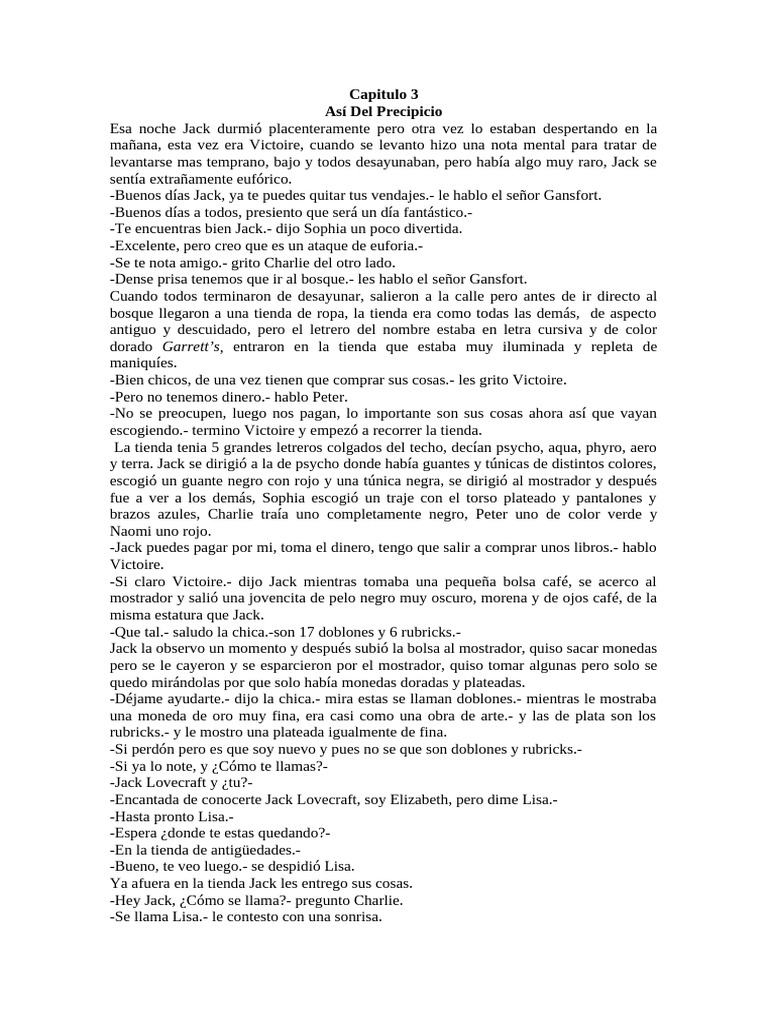 Capitulo 3 - Asi Del Precipicio | PDF