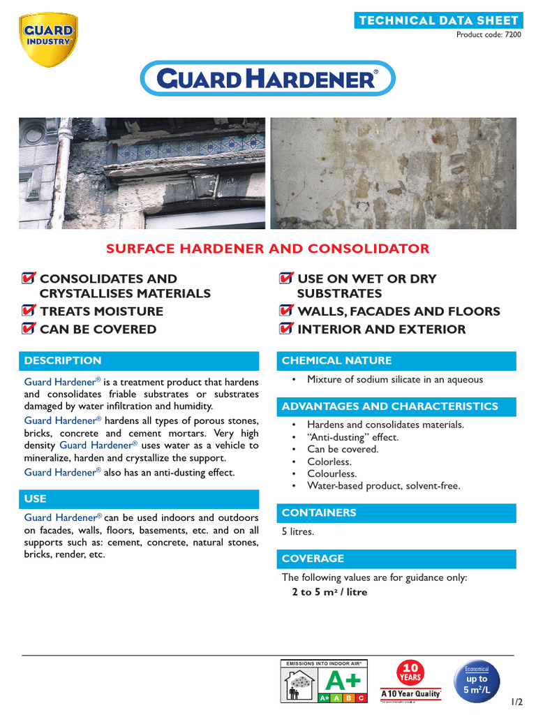 Guard Hardener®: Surface Treatment Guide | PDF | Concrete | Cement