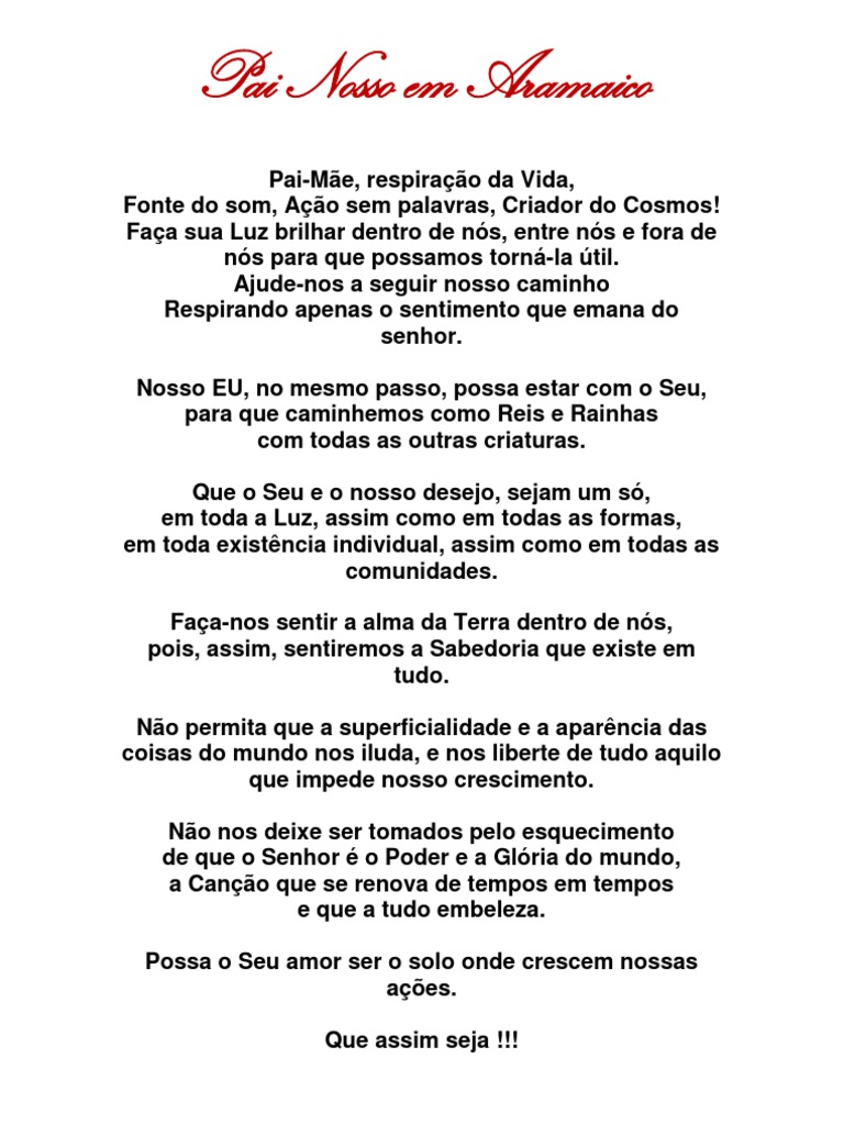 Pai Nosso em Aramaico | PDF