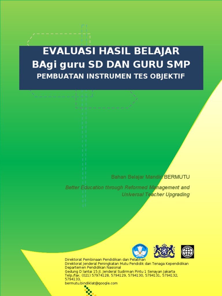 Modul Evaluasi Hasil Belajar Tes Objektif