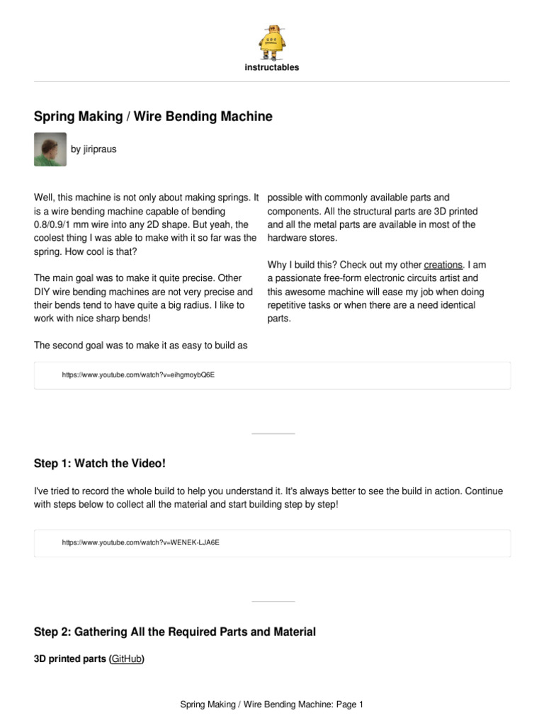 DIY Wire Bending and Spring Maker | PDF | Wire | Gallon
