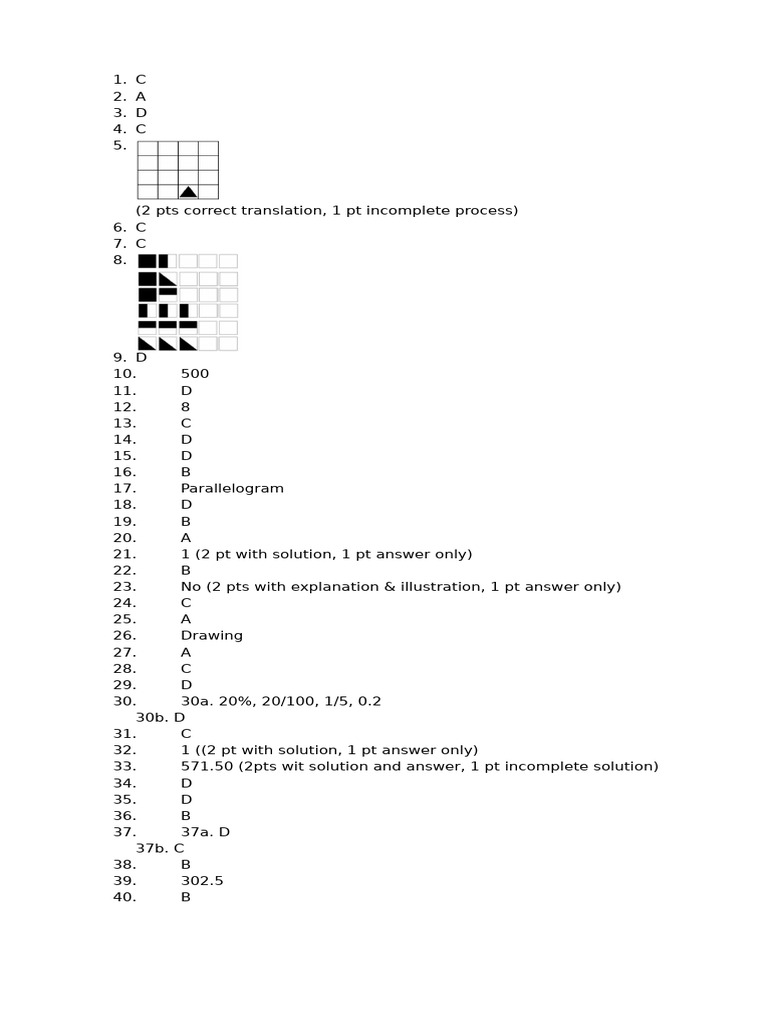 Key To Correction Gr4 6 | PDF