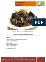 Mussels in Tomato & White Wine Sauce: This Is A Simple But Really Nice Mussels Recipe
