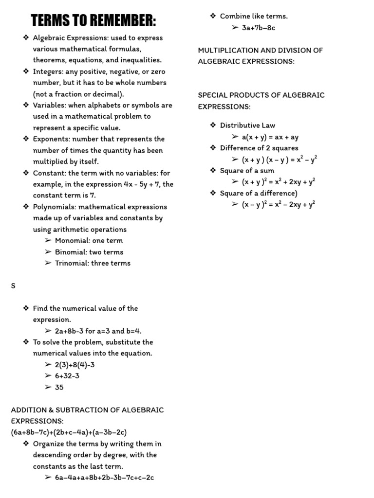 Algebra | PDF