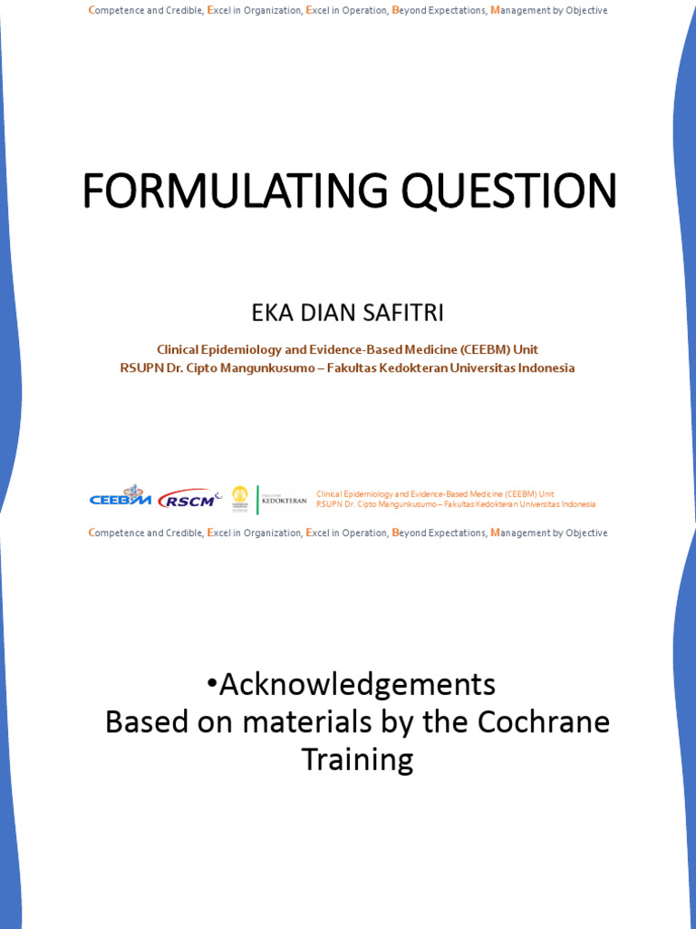 Systematic Review Question Formulation Guide | PDF | Evidence Based ...