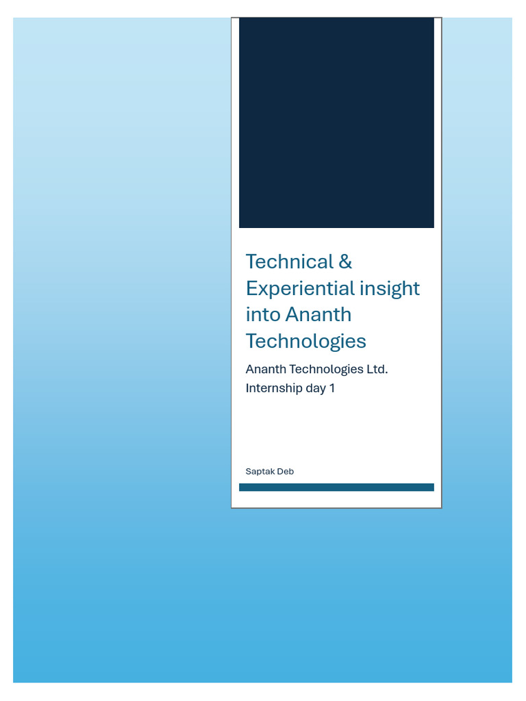 Ananth Technologies Internship Insights | PDF | Satellite | Launch Vehicle
