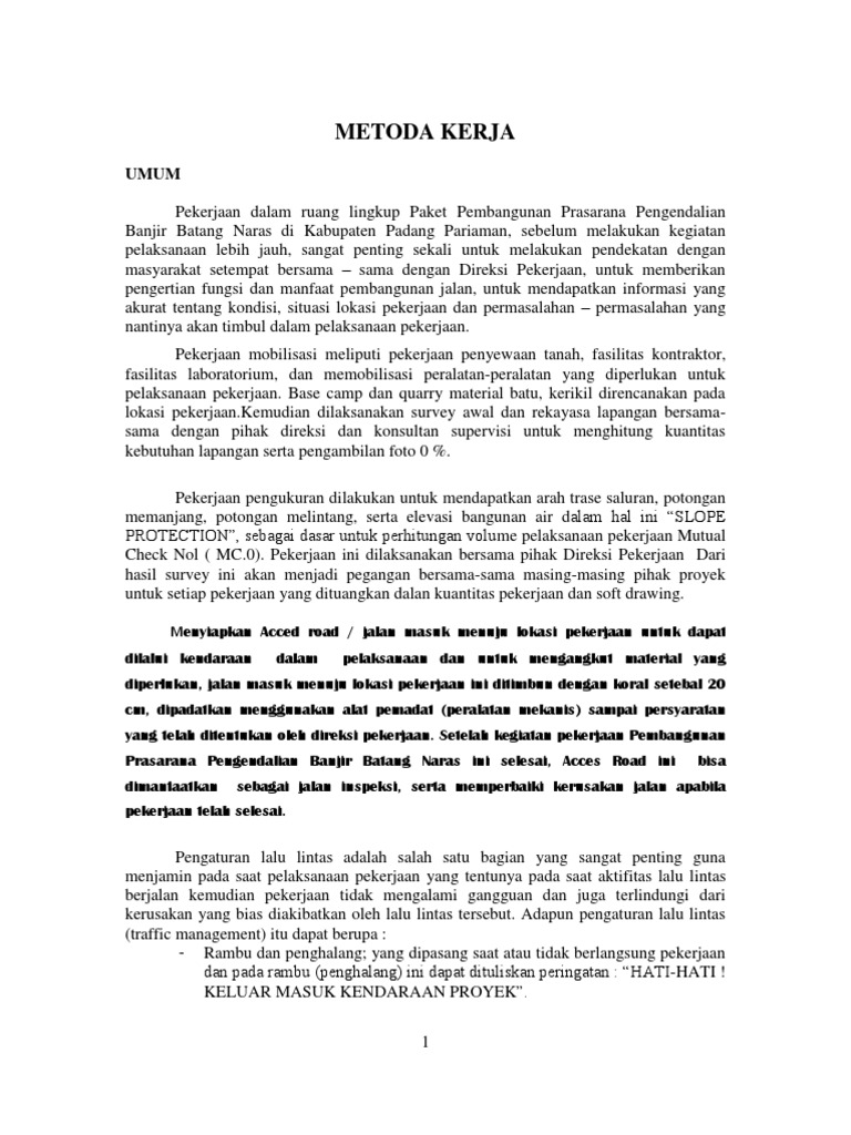 Contoh Metoda Kerja | PDF