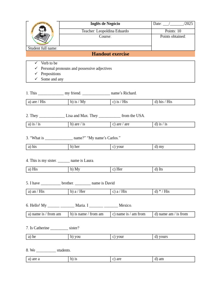 Business English Grammar Exercises | PDF | Linguistic Morphology ...