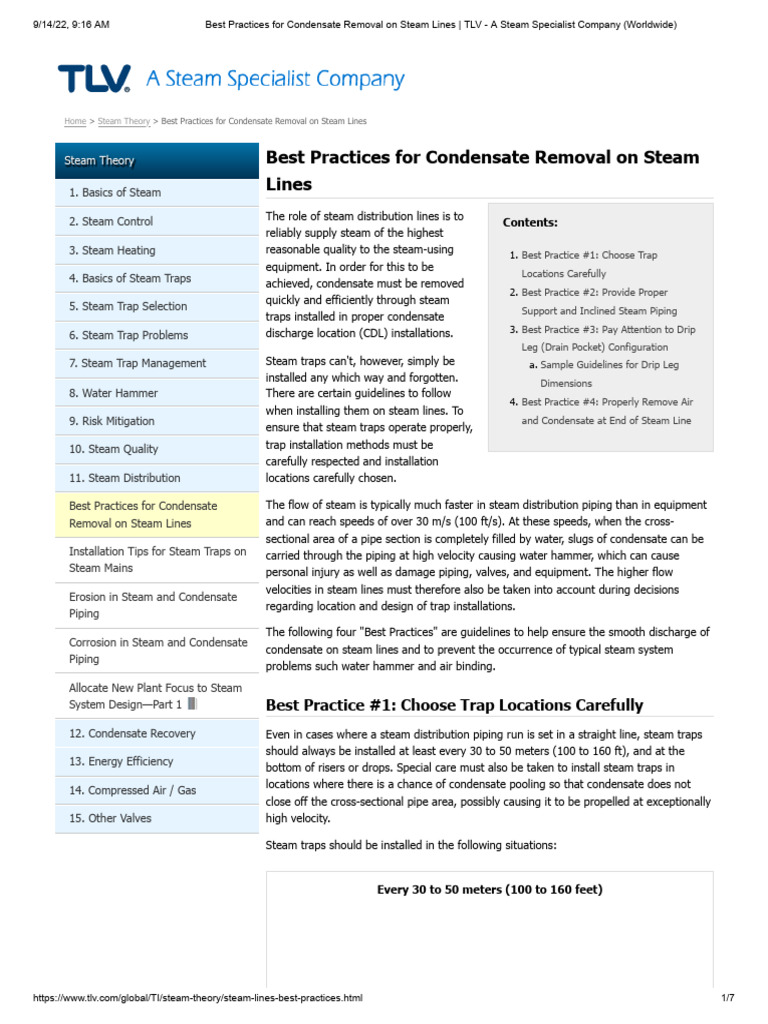Best Practices for Steam Trap Installation | PDF | Steam | Energy ...