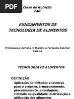 Fundamentos Da Tecnologia de Alimentos