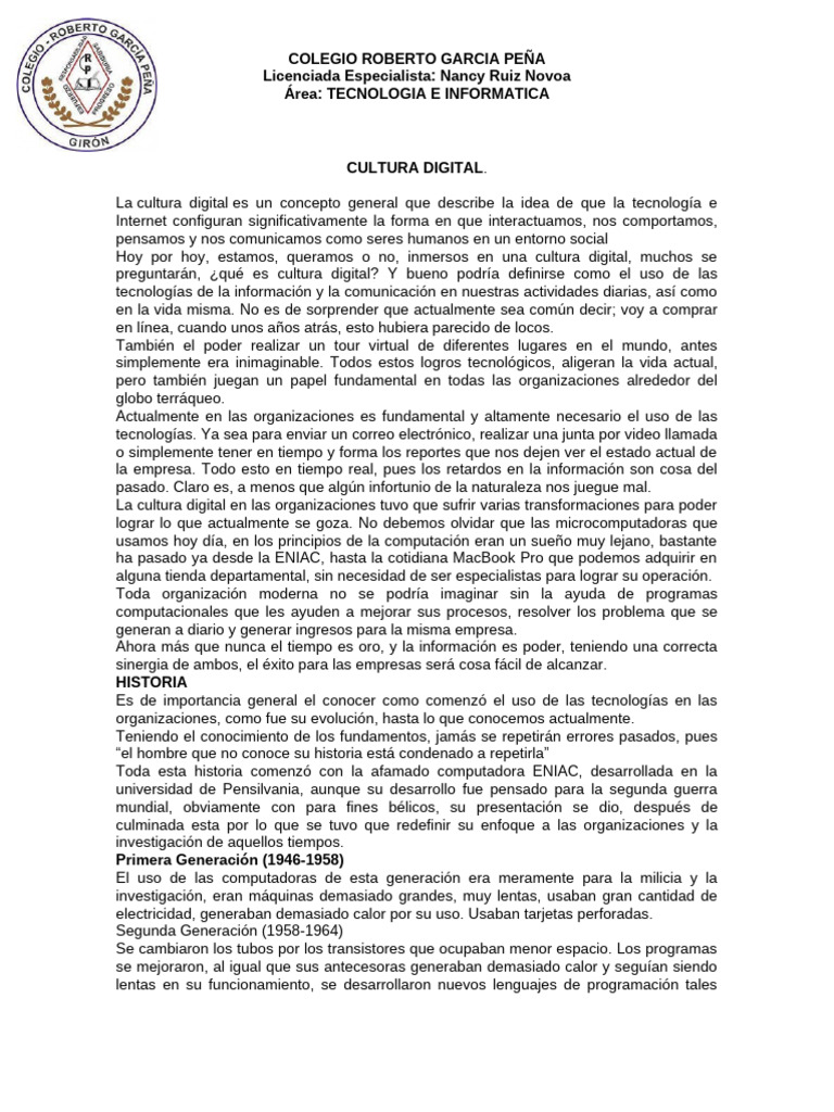 Cultura Digital y su Impacto Organizacional | PDF | Tecnologías de la ...