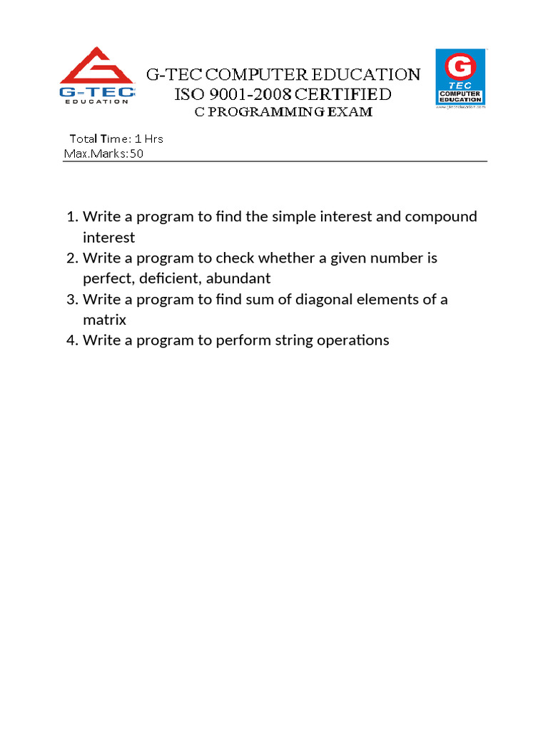 Programming Tasks for Interest and Math | PDF