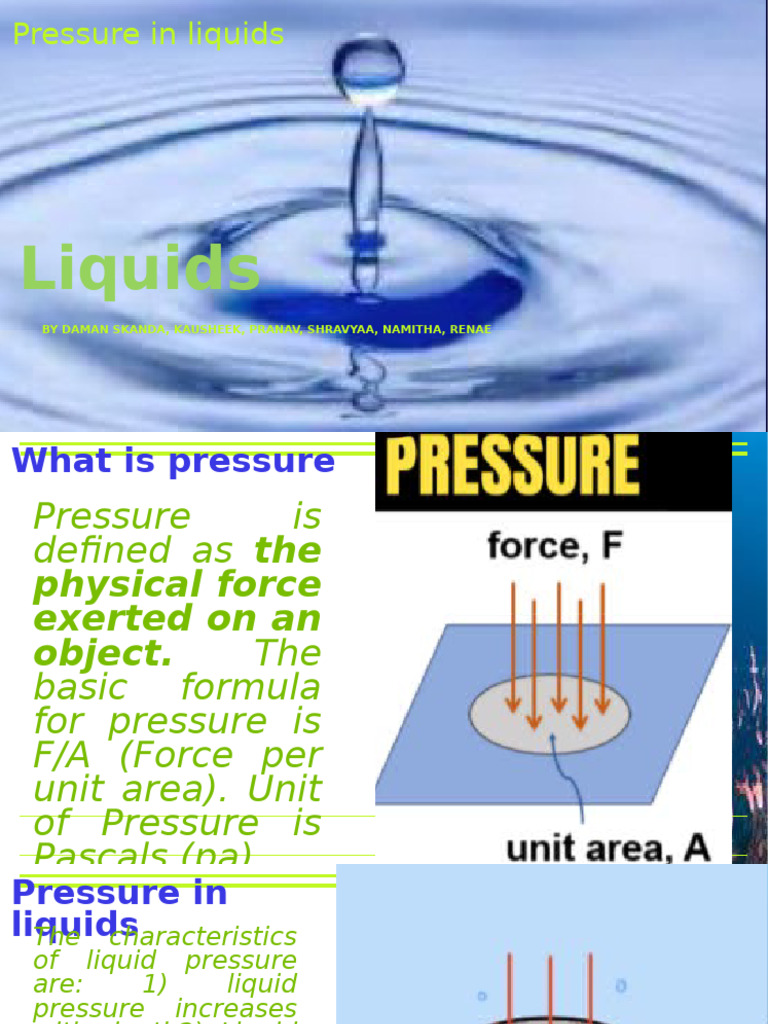 Characteristics of Liquid Pressure | PDF