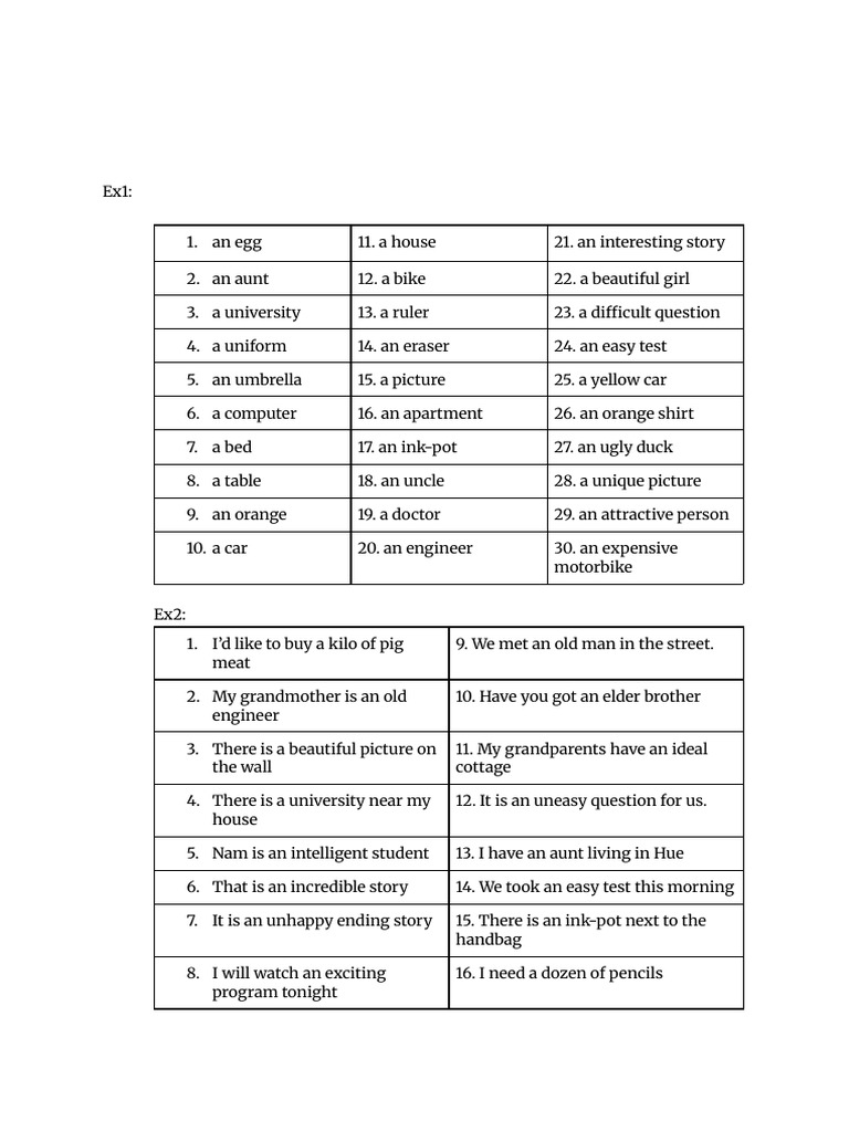 Examples of Descriptive Nouns | PDF