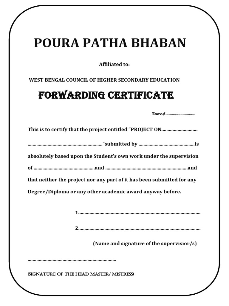 Headmaster's Signature Certificate | PDF
