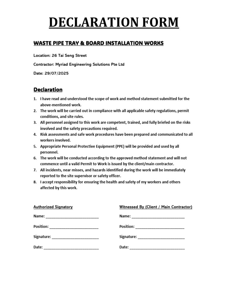 7 - Declaration Form | PDF