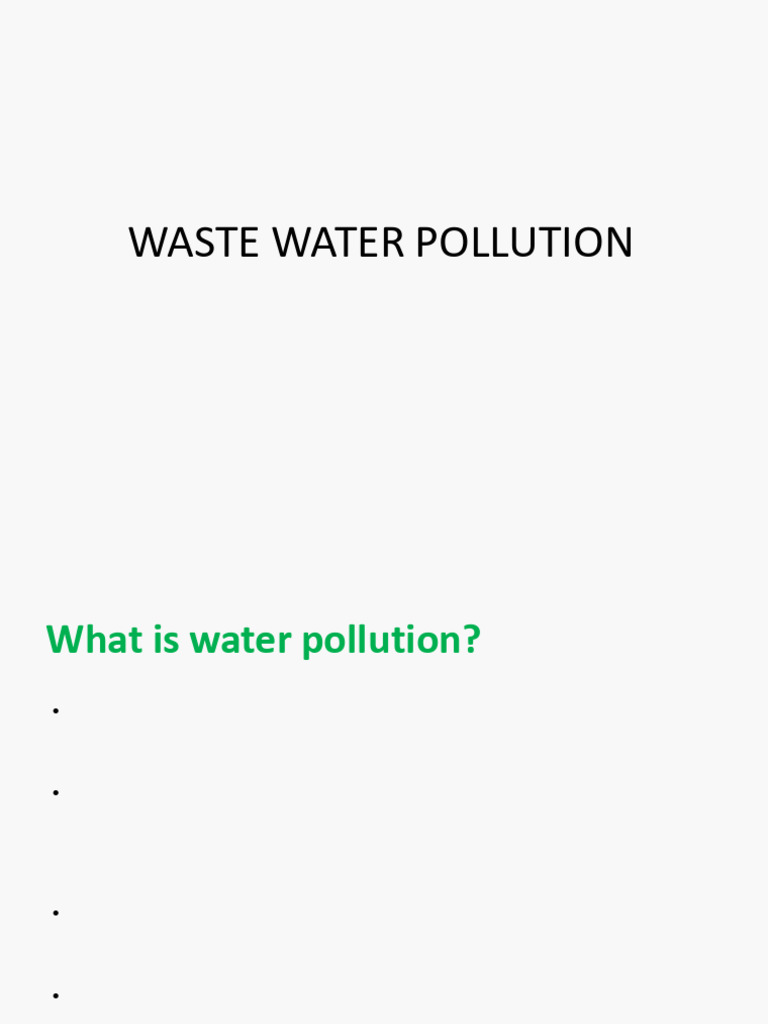 Understanding Water Pollution Sources | PDF | Water Pollution | Water