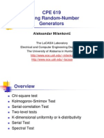 Testing Random Number Generators