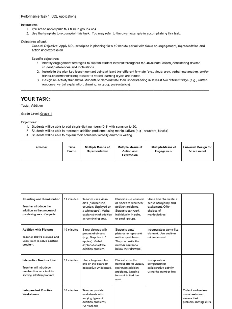 Beberlie GUPONG - Performance Task 1 - UDL Applications | PDF ...