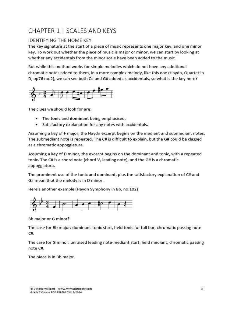 Identifying Home Key in Music Scales | PDF